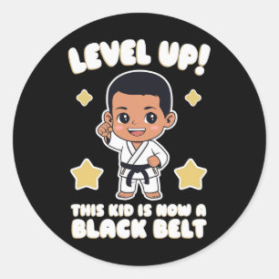 This Kid Is Now A Black Belt Karate Hapkido Award Classic Round Sticker