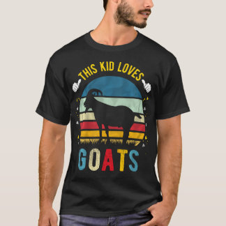 This Kid Loves Goats Boys And Girls Goat T-Shirt