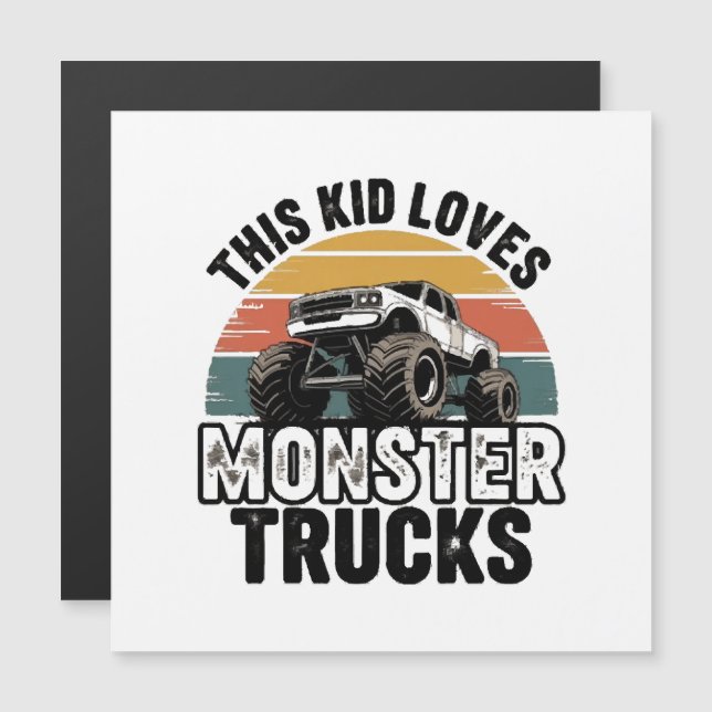 This Kid Loves Monster Trucks (Front/Back)