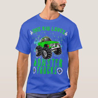 This Kid Loves Monster Trucks Boys and Girls Gift T-Shirt