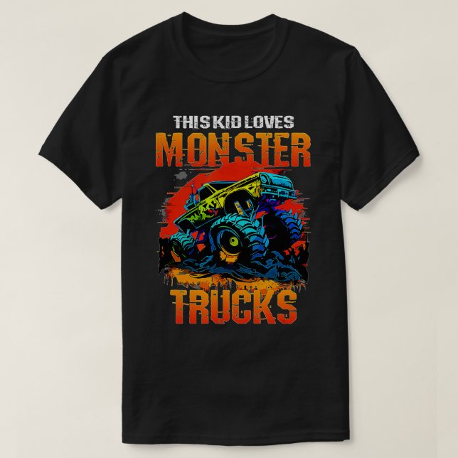 This Kid Loves Monster Trucks Monster Truck Shirt (Design Front)