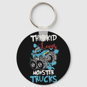 This Kid Loves Monster Trucks Tee Key Ring