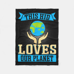 This Kid Loves Our Planet Fleece Blanket