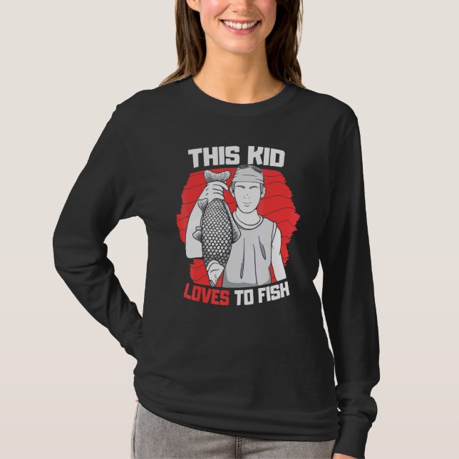 This Kid Loves To Fish Fisching T-Shirt (Front)