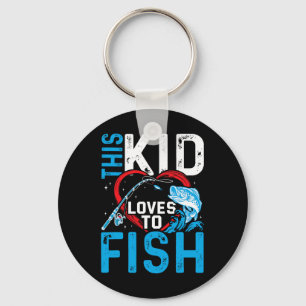 This Kid Loves To Fish Fishing Boys Key Ring