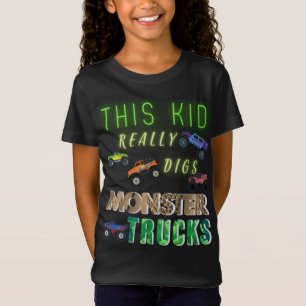 This Kid Really Digs Monster Trucks T-Shirt