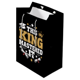 This King I Mastered It Masters Graduation Class  Medium Gift Bag