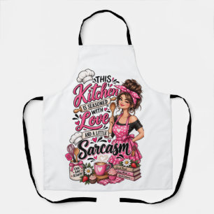 This Kitchen Is Seasoned With Love And A Little Sa Apron