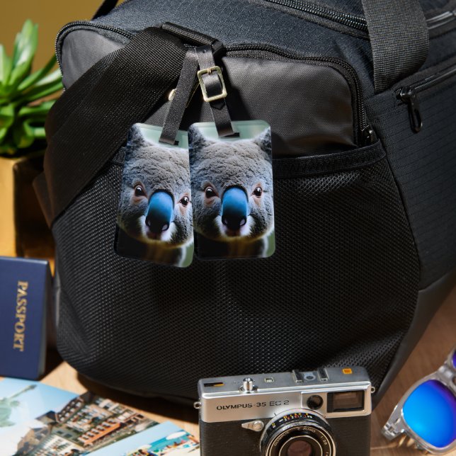 This Koala Bear Loves A Selfie, Luggage Tag (Front & Back)