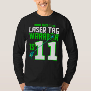 This Laser Tag Warrior is 11 Gaming Birthday Party T-Shirt