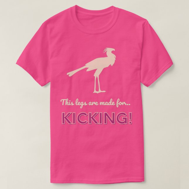 This Legs Made for Kicking Cool Secretary Bird T-Shirt (Design Front)