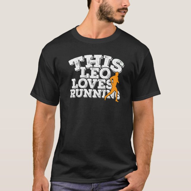 This Leo Loves Running T-Shirt (Front)