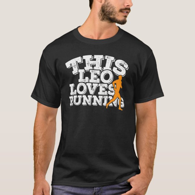This Leo Loves Running T-Shirt (Front)
