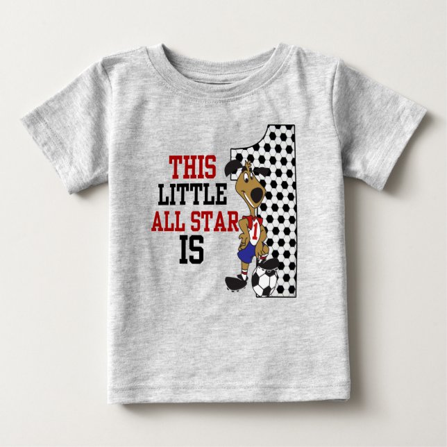 This Little ALL STAR is 1 BIRTHDAY Tee (Front)