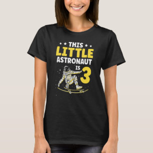 This Little Astronaut Is 3 Planet Spaceship Happy T-Shirt