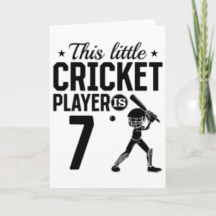 This Little Cricket Player Is 7 Years Old - 7th Bi Card