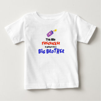 This little Firecracker, 4th of July Big Brother Baby T-Shirt