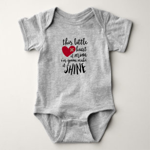 This little heart of mine - CHD heart warrior Baby Bodysuit