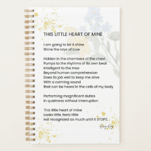 This Little Heart Of Mine - Gratefulness Poem Planner