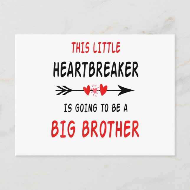 This Little Heartbreaker Is Going To Be A Big Gift Announcement Postcard (Front)