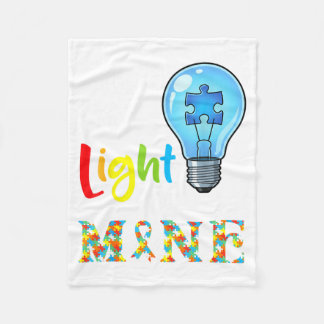 This Little Light Of Mine Autism Awareness Support Fleece Blanket