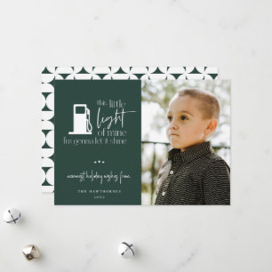 This Little Light Of Mine Gas Humour Photo Holiday Card