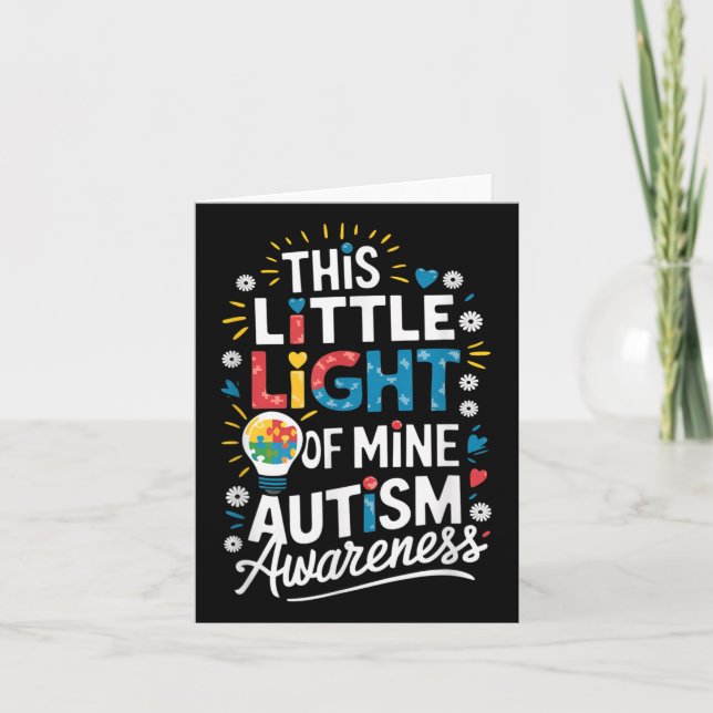 This Little Light-of Mine World Autism Awareness D Card (Front)