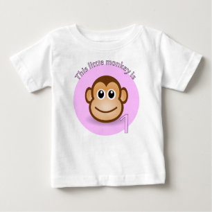 This little Monkey is 1 Baby T-Shirt
