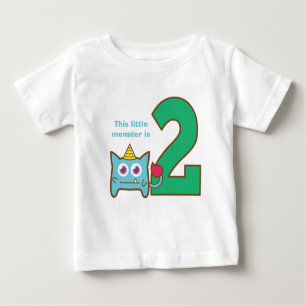 This little monster is two, 2nd birthday baby T-Shirt