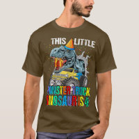 This Little Monster Truck Dinosaur Is 4th Birthday