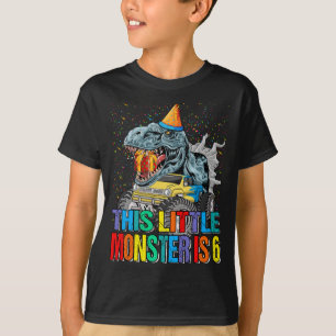 This Little Monster Truck Is 6th Birthday, 6 Years T-Shirt