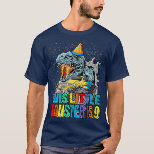 This Little Monster Truck Is 9th Birthday T-Shirt