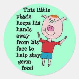 This little piggie 1 classic round sticker