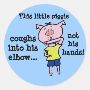 This little piggie 4 classic round sticker