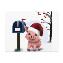This Little Piggie Holiday Post Card Postcard