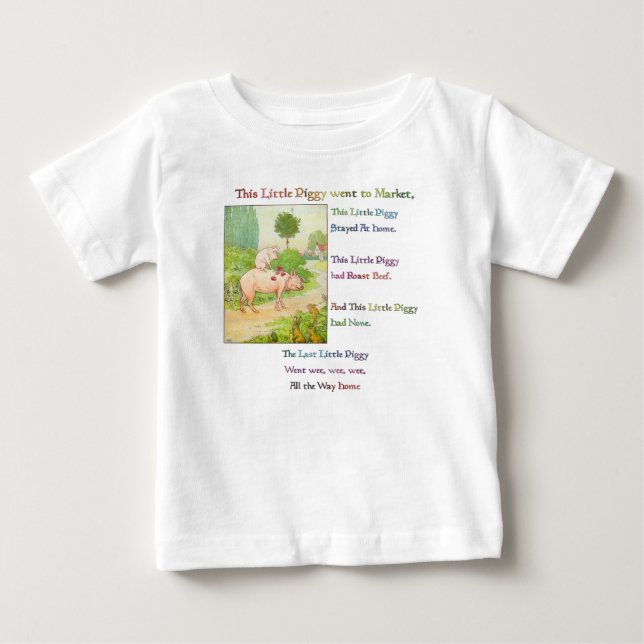 THIS LITTLE PIGGY - Rhymes for Children Baby T-Shirt (Front)