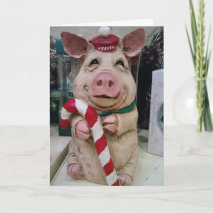 THIS LITTLE PIGGY SAYS MERRRRRY CHRISTMAS HOLIDAY CARD