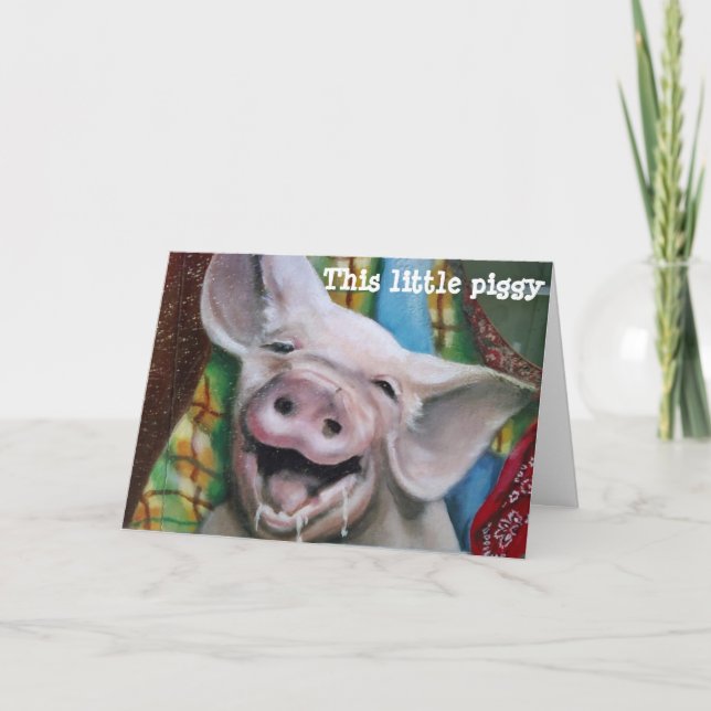 THIS LITTLE PIGGY WISHES YOU A VERY HAPPY BIRTHDAY CARD (Front)