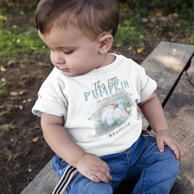 This Little Pumpkin Birthday Baby Blue T-Shirt (Creator Uploaded)