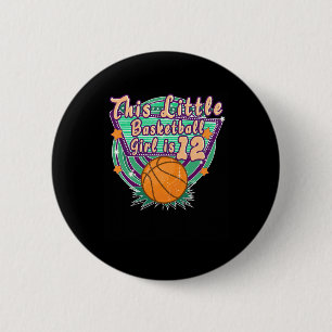 This Little Sketll Girl Is 12th Birthday Age 12 Ye 6 Cm Round Badge