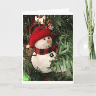 THIS LITTLE SNOWMAN WANTS TO SAY *MERRY CHRISTMAS* HOLIDAY CARD