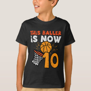 This Ller Is Now 10 Sketll 10th Birthday Bday Boys T-Shirt