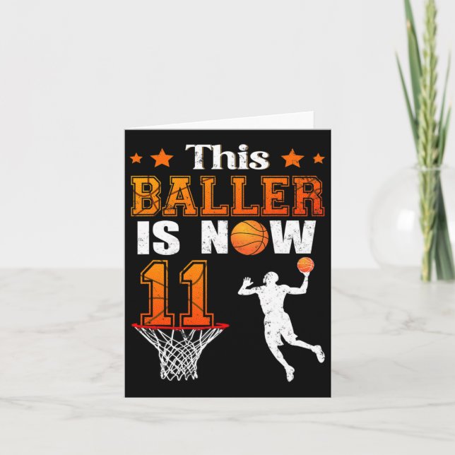 This Ller Is Now 11 Birthday Sketll Theme Bday Par Card (Front)