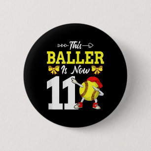 This Ller Is Now 11 Dabbing Softll 11th Birthday G 6 Cm Round Badge