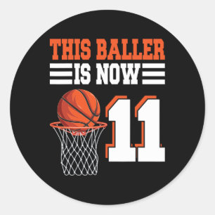 This Ller Is Now 11 Sketll 11th Birthday 11 Years Classic Round Sticker