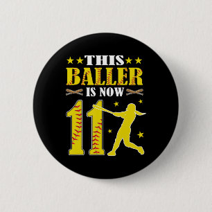This Ller Is Now 11 Year Old Birthday Girl Softll  6 Cm Round Badge
