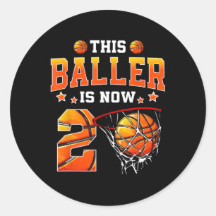 This Ller Is Now 2 Sketll Kids Boys Girls 2nd Birt Classic Round Sticker