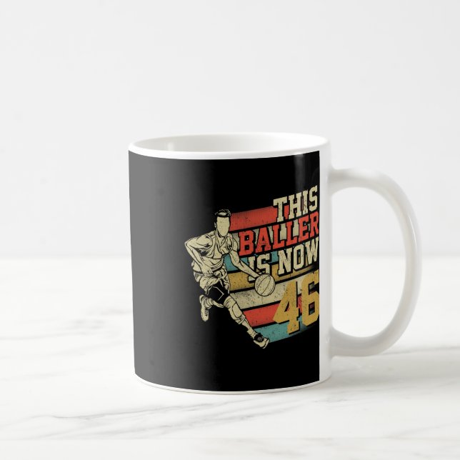 This Ller Is Now 46 Gift For 46th Birthday Sketll  Coffee Mug (Right)