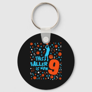 This Ller Is Now 9 - Kids 9th Birthday Sketll Play Key Ring