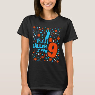 This Ller Is Now 9 - Kids 9th Birthday Sketll Play T-Shirt